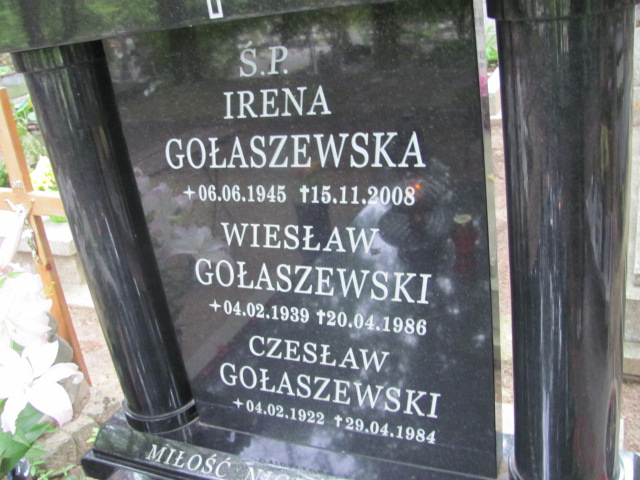 Czesław GOŁASZEWSKI 1904 Gdynia - Grobonet - Wyszukiwarka osób pochowanych