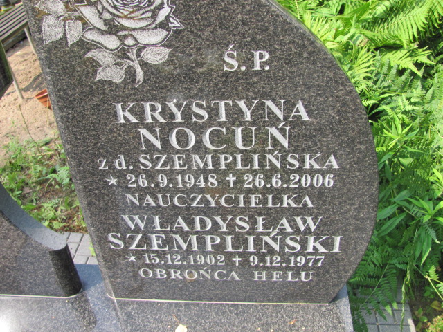 Władysław SZEMPLIŃSKI 1902 Gdynia - Grobonet - Wyszukiwarka osób pochowanych