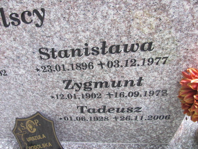 Stanisława PODOLSKA Gdynia - Grobonet - Wyszukiwarka osób pochowanych