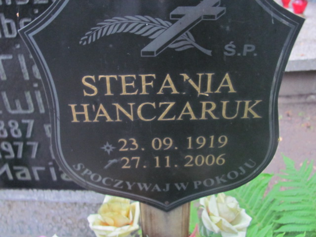 Stefania HANCZARUK 1919 Gdynia - Grobonet - Wyszukiwarka osób pochowanych