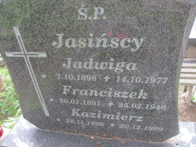 Kazimierz Franciszek JASIŃSKI 1926 Gdynia - Grobonet - Wyszukiwarka osób pochowanych