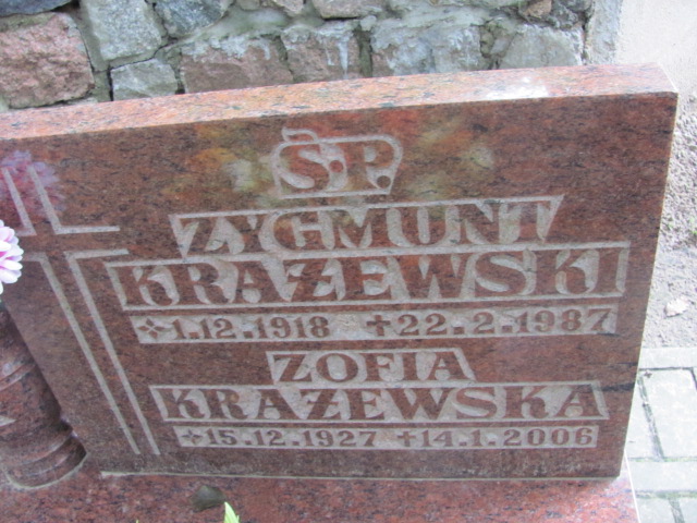 Zofia KRAŻEWSKA 1927 Gdynia - Grobonet - Wyszukiwarka osób pochowanych