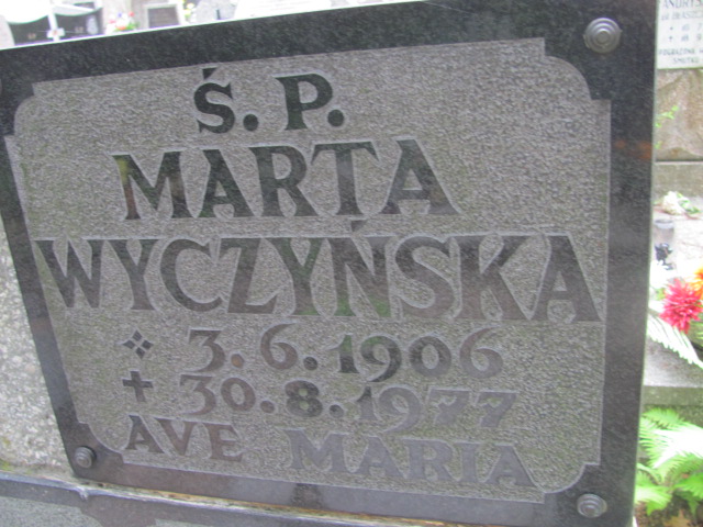 Marta WYCZYŃSKA 1906 Gdynia - Grobonet - Wyszukiwarka osób pochowanych