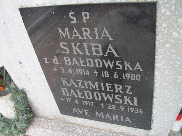 Maria BAŁDOWSKA 1914 Gdynia - Grobonet - Wyszukiwarka osób pochowanych