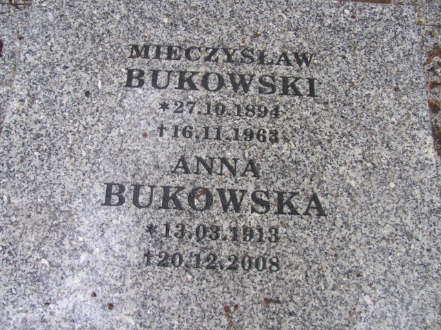 Anna BUKOWSKA 1913 Gdynia - Grobonet - Wyszukiwarka osób pochowanych