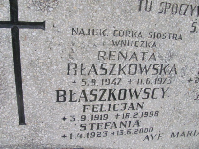 Stefania BŁASZKOWSKA 1923 Gdynia - Grobonet - Wyszukiwarka osób pochowanych