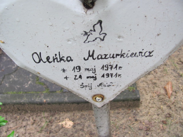 Oleńka MAZURKIEWICZ 1971 Gdynia - Grobonet - Wyszukiwarka osób pochowanych