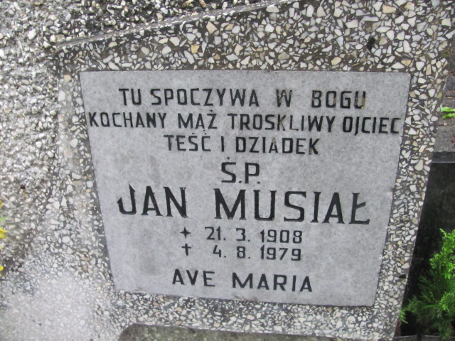 Jan MUSIAŁ 1908 Gdynia - Grobonet - Wyszukiwarka osób pochowanych