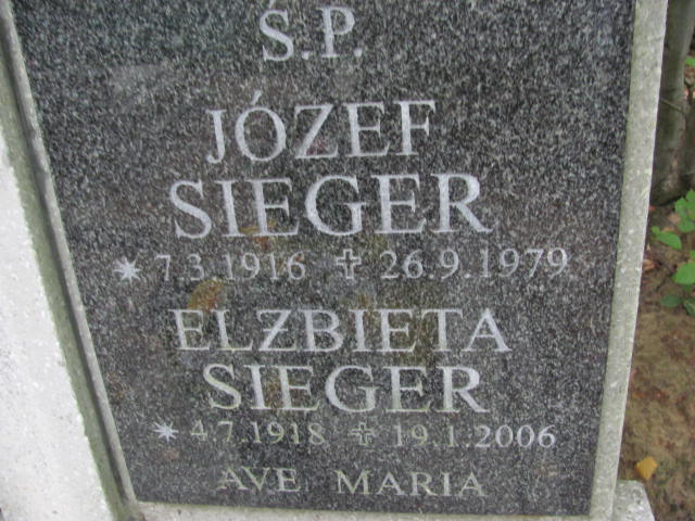 Józef SIEGER 1916 Gdynia - Grobonet - Wyszukiwarka osób pochowanych