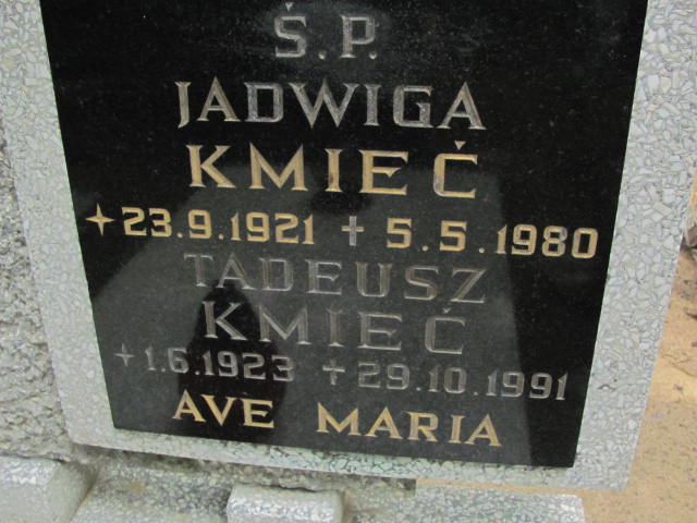 Jadwiga KMIEĆ 1921 Gdynia - Grobonet - Wyszukiwarka osób pochowanych