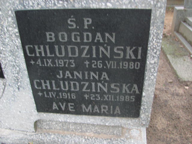 Janina CHLUDZIŃSKA 1916 Gdynia - Grobonet - Wyszukiwarka osób pochowanych