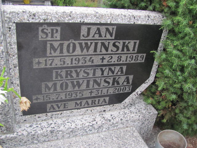 Jan MÓWIŃSKI 1934 Gdynia - Grobonet - Wyszukiwarka osób pochowanych