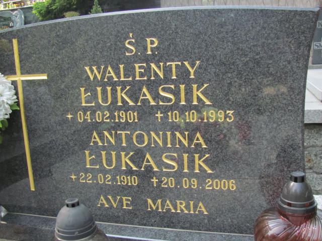 Walenty ŁUKASIK 1901 Gdynia - Grobonet - Wyszukiwarka osób pochowanych