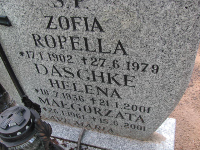 Zofia ROPELLA 1902 Gdynia - Grobonet - Wyszukiwarka osób pochowanych