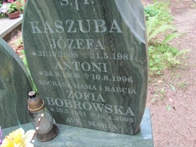 Józefa KASZUBA 1908 Gdynia - Grobonet - Wyszukiwarka osób pochowanych