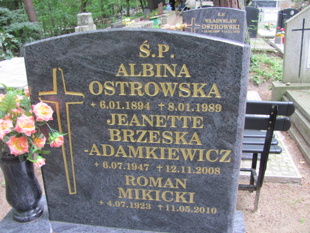 JEANETTE MARIA BRZESKA-ADAMKIEWICZ 1947 Gdynia - Grobonet - Wyszukiwarka osób pochowanych