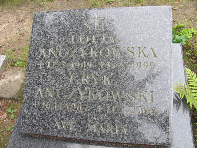 Lotta ANCZYKOWSKA 1909 Gdynia - Grobonet - Wyszukiwarka osób pochowanych