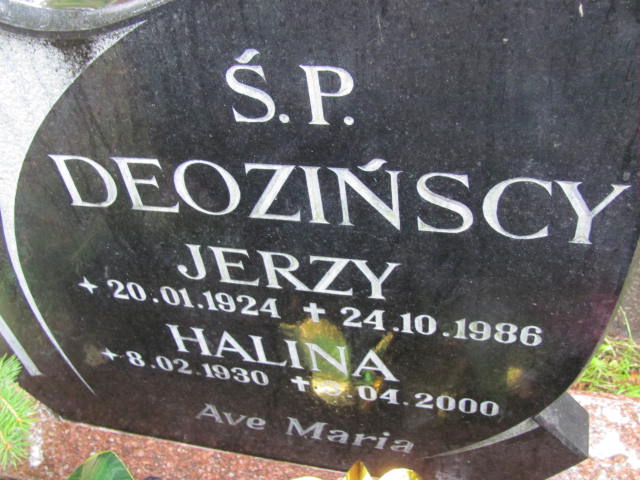 Halina DEOZIŃSKA 1930 Gdynia - Grobonet - Wyszukiwarka osób pochowanych