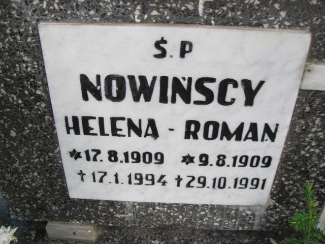 Helena NOWIŃSKA 1909 Gdynia - Grobonet - Wyszukiwarka osób pochowanych