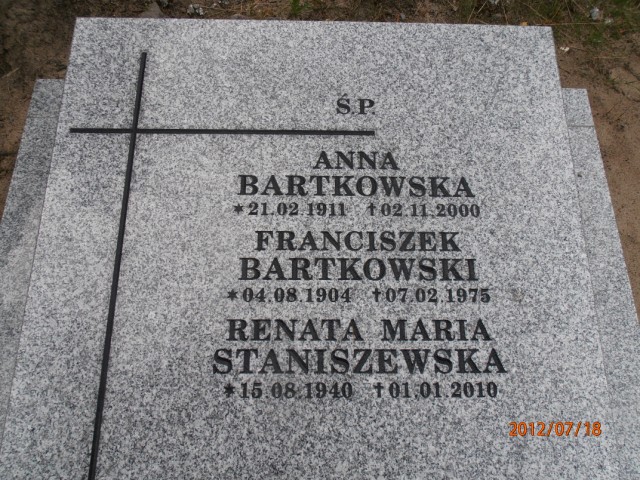 Franciszek BARTKOWSKI 1904 Gdynia - Grobonet - Wyszukiwarka osób pochowanych