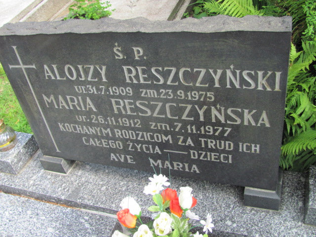 Alojzy RESZCZYŃSKI 1909 Gdynia - Grobonet - Wyszukiwarka osób pochowanych