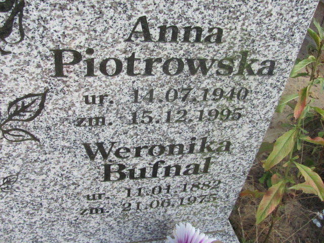 Anna PIOTROWSKA 1940 Gdynia - Grobonet - Wyszukiwarka osób pochowanych
