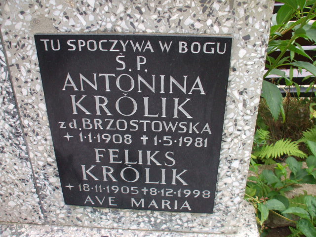 Antonina KRÓLIK 1908 Gdynia - Grobonet - Wyszukiwarka osób pochowanych