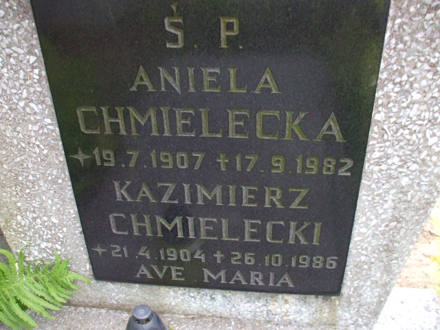 Aniela CHMIELECKA 1907 Gdynia - Grobonet - Wyszukiwarka osób pochowanych