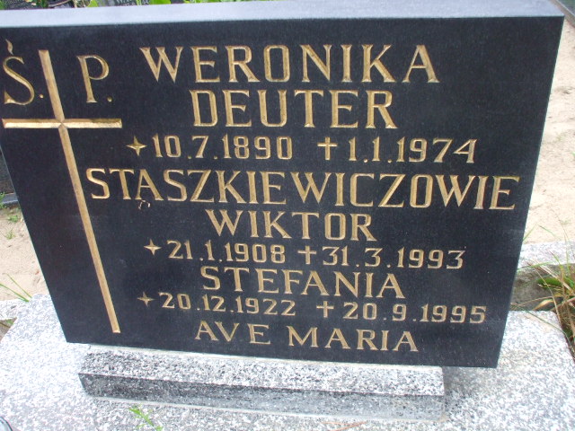 Stefania SZTASZKIEWICZ 1922 Gdynia - Grobonet - Wyszukiwarka osób pochowanych