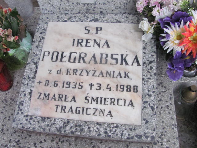 Irena PÓŁGRABSKA 1935 Gdynia - Grobonet - Wyszukiwarka osób pochowanych