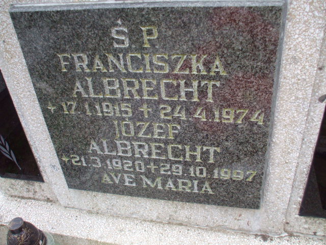 Franciszka ALBRECHT 1915 Gdynia - Grobonet - Wyszukiwarka osób pochowanych