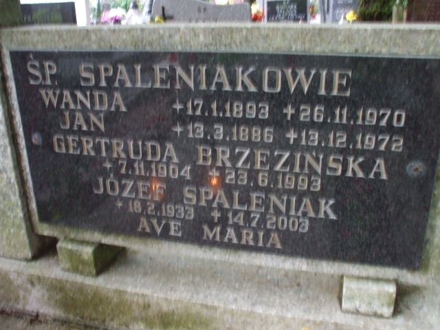 Wanda SPALENIAK 1894 Gdynia - Grobonet - Wyszukiwarka osób pochowanych