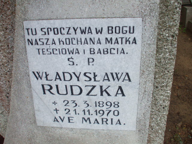 Władysława RUDZKA Gdynia - Grobonet - Wyszukiwarka osób pochowanych