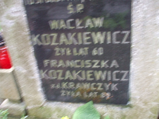 Franciszka KOZAKIEWICZ Gdynia - Grobonet - Wyszukiwarka osób pochowanych