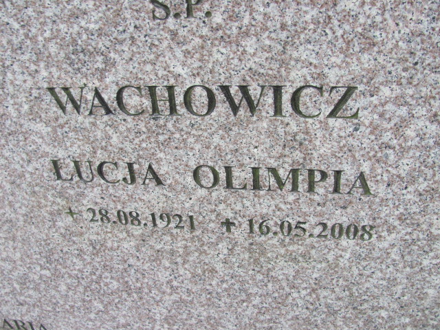 Janina WACHOWICZ Gdynia - Grobonet - Wyszukiwarka osób pochowanych