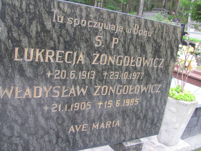 Władysław ŻONGOŁOWICZ 1905 Gdynia - Grobonet - Wyszukiwarka osób pochowanych
