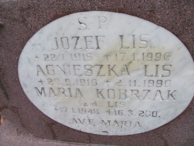 Józef LIS 1915 Gdynia - Grobonet - Wyszukiwarka osób pochowanych