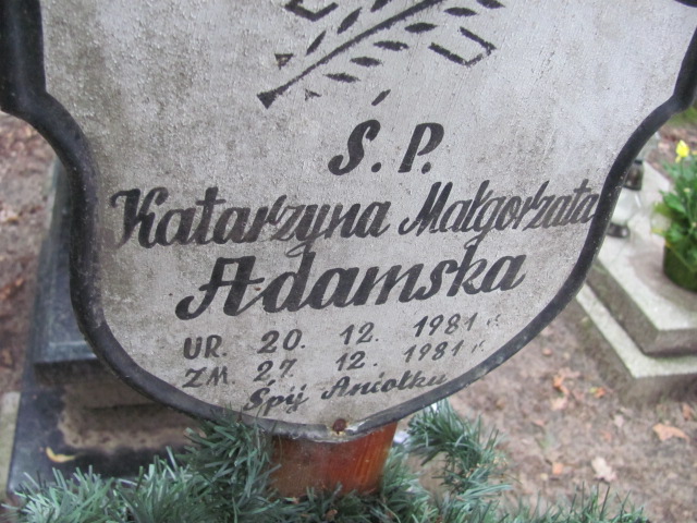 Katarzyna Małgorzata ADAMSKA 1981 Gdynia - Grobonet - Wyszukiwarka osób pochowanych