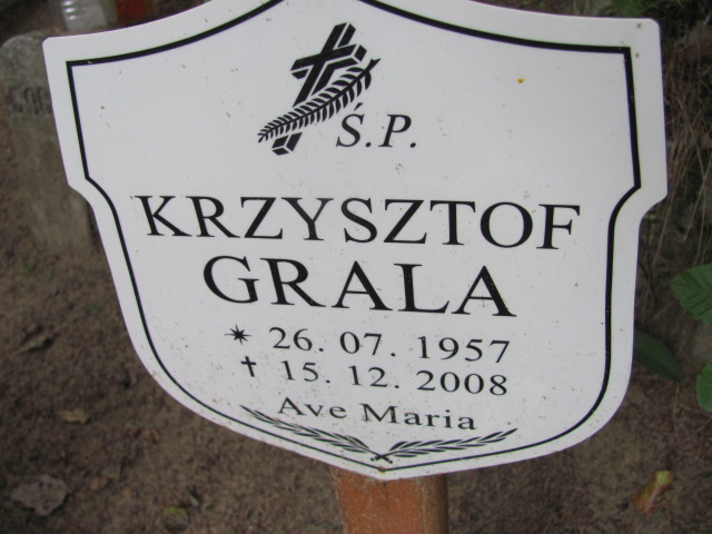 Krzysztof Michał GRALA 1957 Gdynia - Grobonet - Wyszukiwarka osób pochowanych