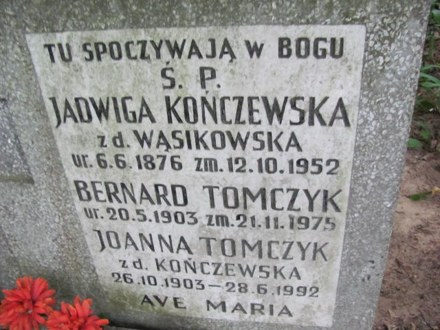 Bernard TOMCZYK 1903 Gdynia - Grobonet - Wyszukiwarka osób pochowanych