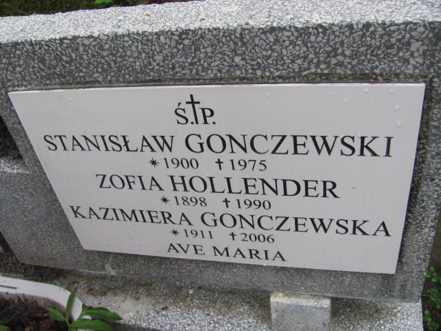 Stanisław GONCZEWSKI 1866 Gdynia - Grobonet - Wyszukiwarka osób pochowanych