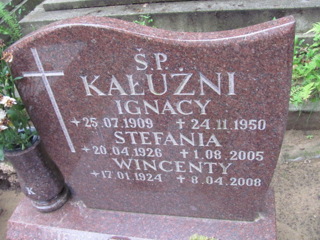 Wincenty KAŁUŻNY 1924 Gdynia - Grobonet - Wyszukiwarka osób pochowanych