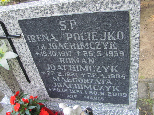 Małgorzata JOACHIMCZYK 1921 Gdynia - Grobonet - Wyszukiwarka osób pochowanych