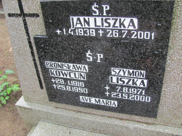 Jan Ryszard LISZKA 1939 Gdynia - Grobonet - Wyszukiwarka osób pochowanych