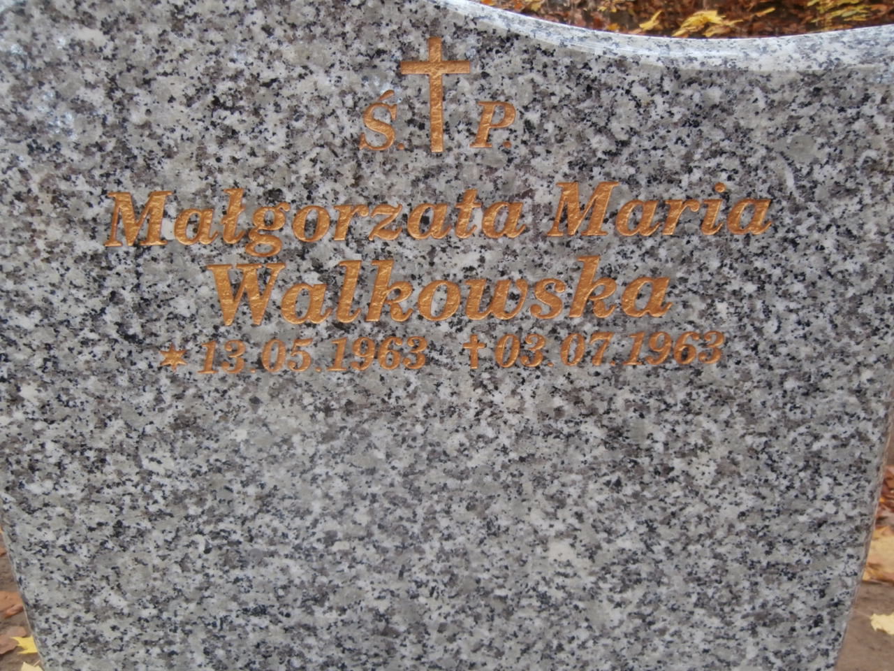 Małgorzata Maria WALKOWSKA 1963 Gdynia - Grobonet - Wyszukiwarka osób pochowanych