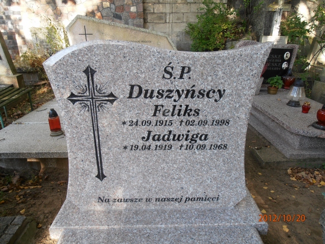 Feliks DUSZYŃSKI 1915 Gdynia - Grobonet - Wyszukiwarka osób pochowanych
