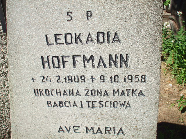 Leokadia HOFFMAN 1909 Gdynia - Grobonet - Wyszukiwarka osób pochowanych