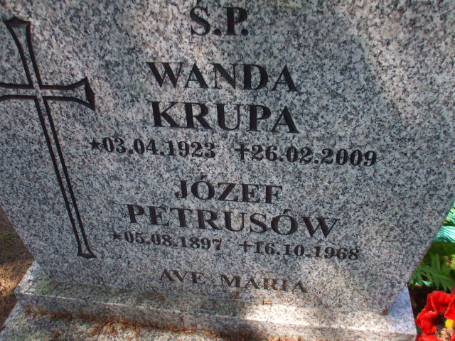 WANDA WŁODZIMIERA KRUPA 1923 Gdynia - Grobonet - Wyszukiwarka osób pochowanych
