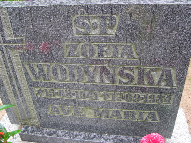 Zofia WODYŃSKA 1941 Gdynia - Grobonet - Wyszukiwarka osób pochowanych