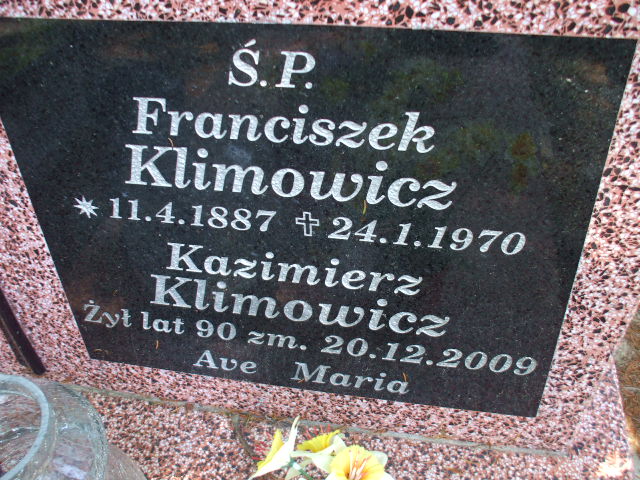 Kazimierz KLIMOWICZ 1920 Gdynia - Grobonet - Wyszukiwarka osób pochowanych